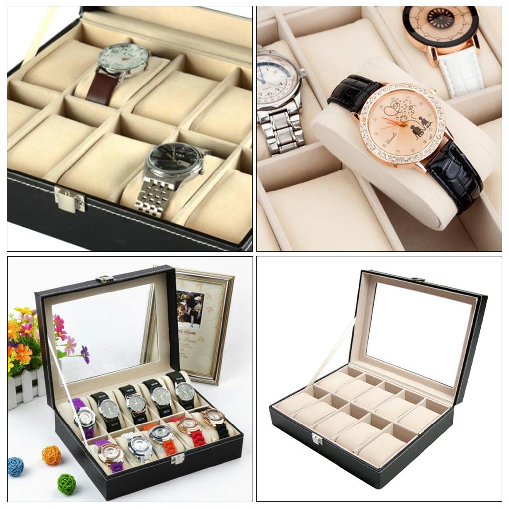 Glass Top Wooden Watch and Jew - đánh giá và giá Jewelry Organizer Watches