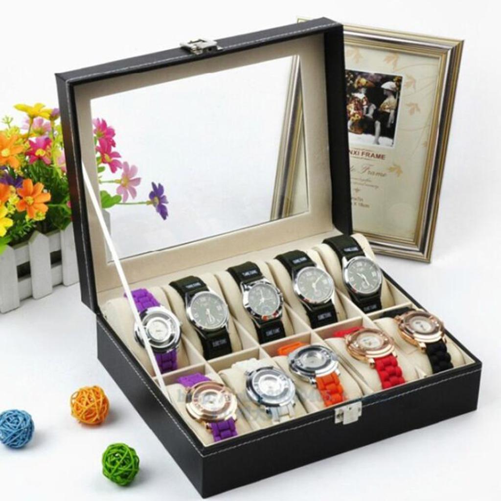 Glass Top Wooden Watch and Jew - đánh giá và giá Jewelry Organizer Watches