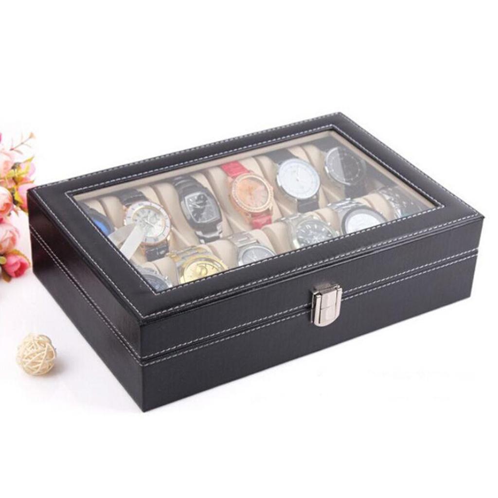 Glass Top Wooden Watch and Jew - đánh giá và giá Jewelry Organizer Watches