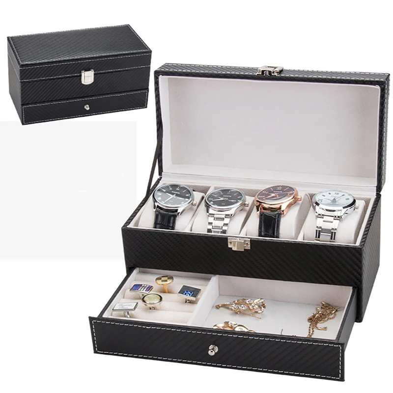 4 Slots Watch Boxes Double Car - đánh giá và giá Best Jewelry Watches