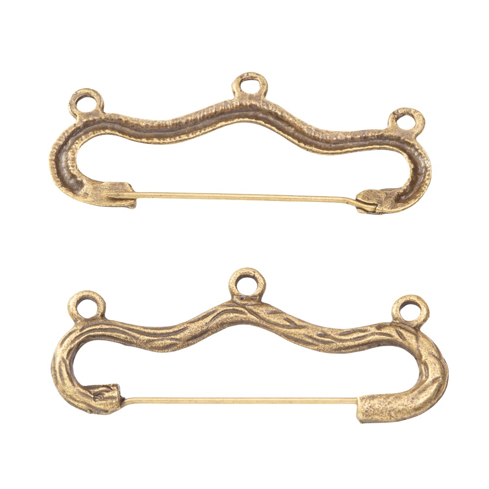 10pcs/LoT Vintage Wave Shape B - đánh giá và giá Vintage Brooch Pin