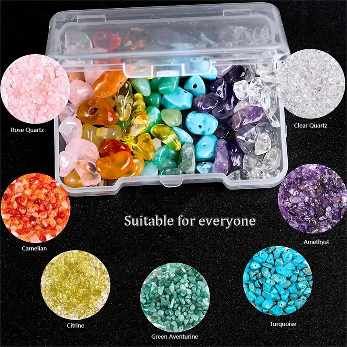 100/200pcs Natural Chips Stone - đánh giá và giá Gemstone Bracelet Healing