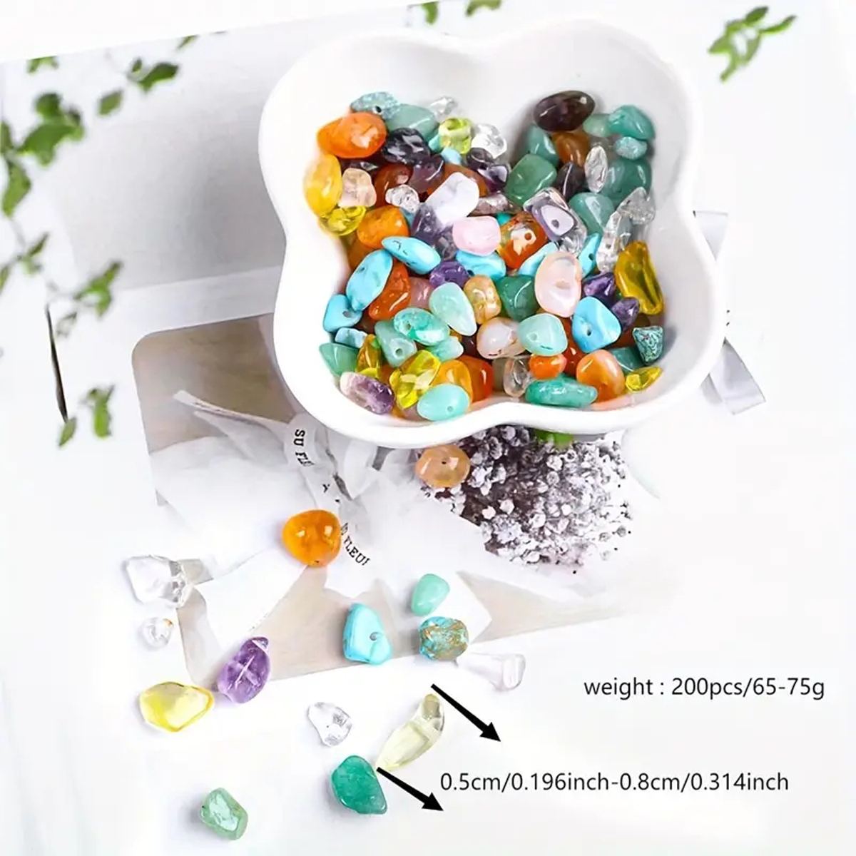 100/200pcs Natural Chips Stone - đánh giá và giá Gemstone Bracelet Healing