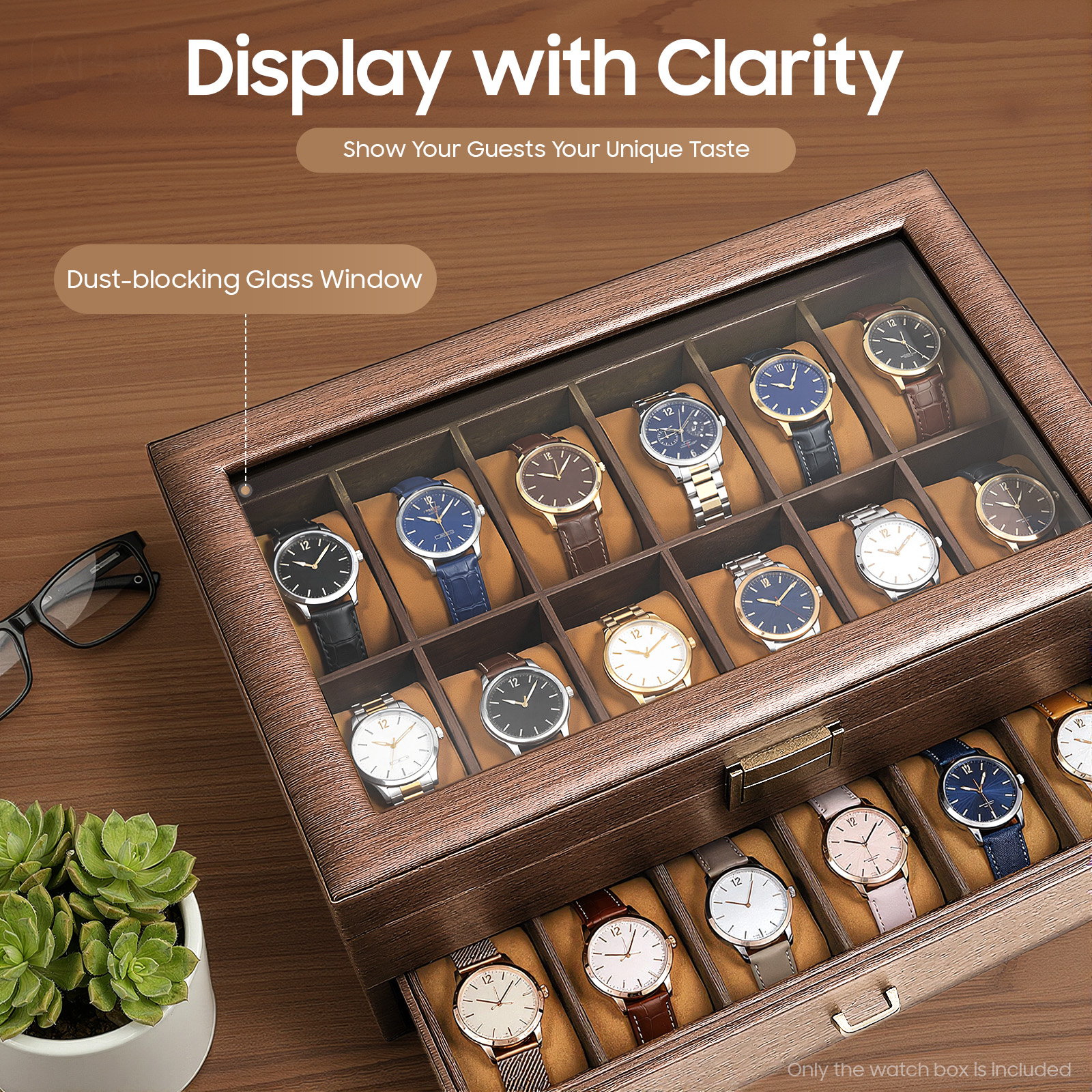 Mens Watch Box 24 Slots Watch  - đánh giá và giá Jewelry Store Mens Watches