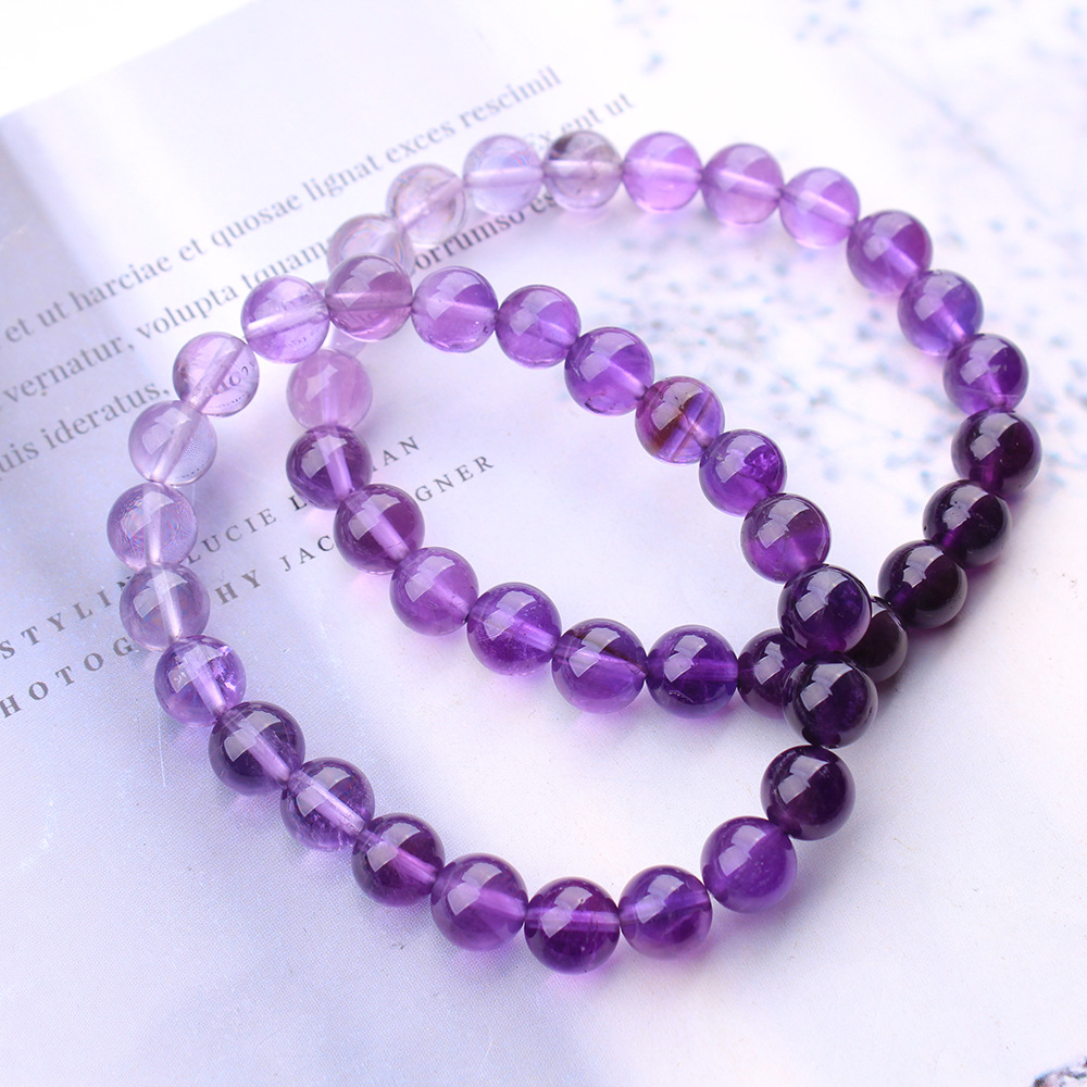 Natural Purple Amethyst Quartz - đánh giá và giá Gemstone Bracelet Healing