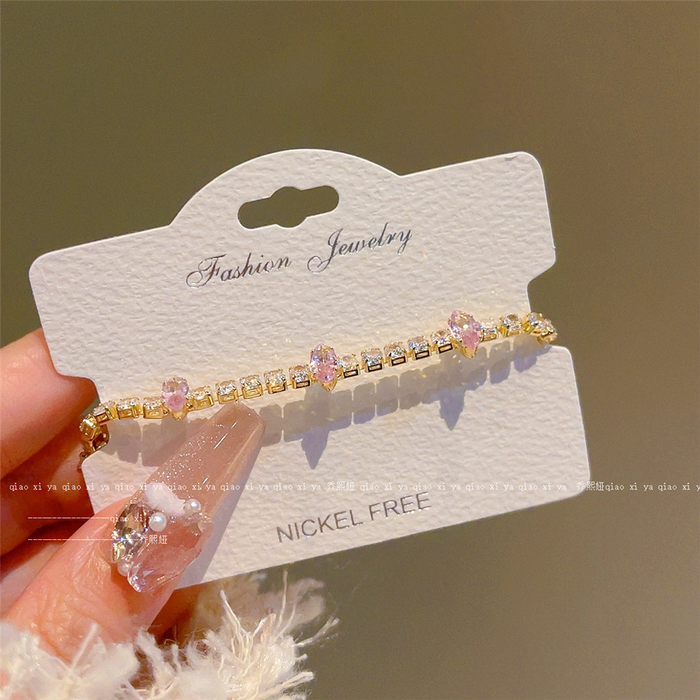 Pink Full Diamand Zircon Brace - đánh giá và giá Best Jewelry Watches