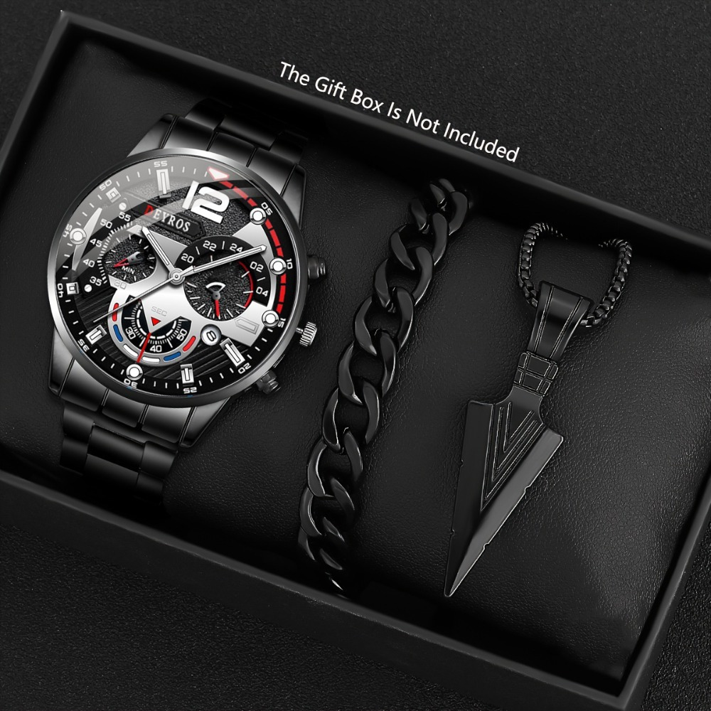 3pcs/set Fashion Men's Watch B - đánh giá và giá Best Jewelry Watches