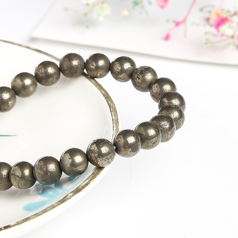 JD Natural Pyrite Bead Bracele - đánh giá và giá Gemstone Bracelet Healing