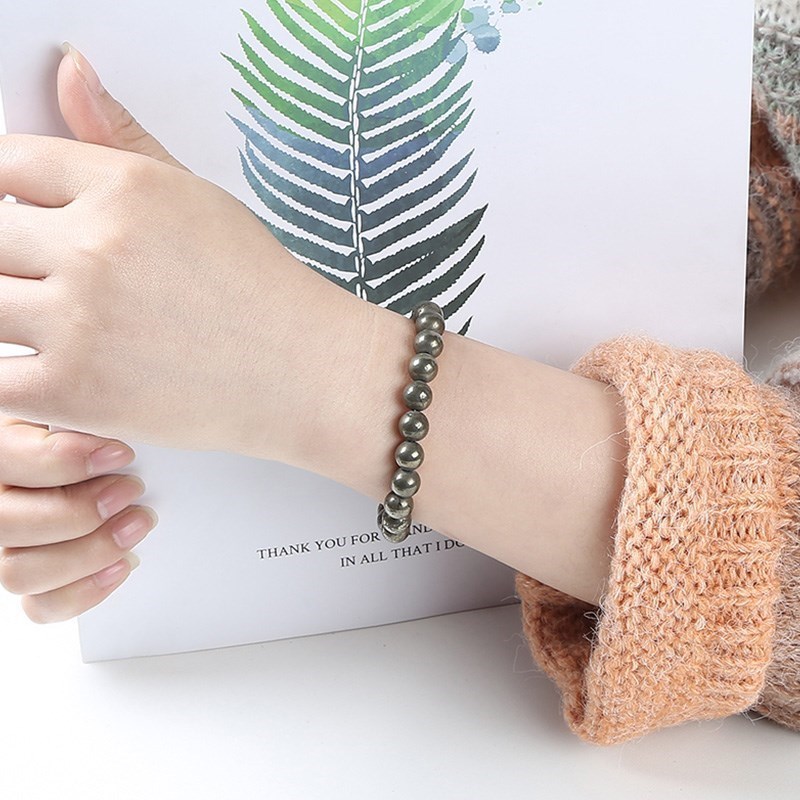 JD Natural Pyrite Bead Bracele - đánh giá và giá Gemstone Bracelet Healing