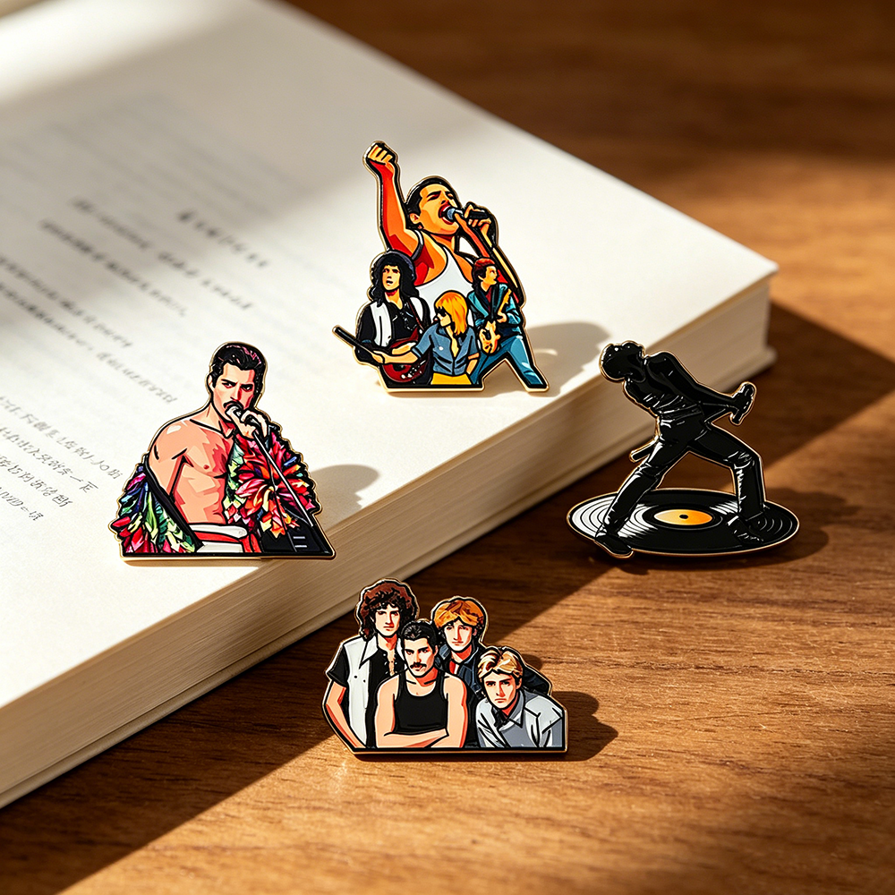4pcs Classic Rock Band Enamel  - đánh giá và giá Vintage Brooch Pin