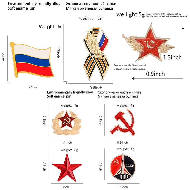 Russian Flag Brooch Ribbon Sig - đánh giá và giá Vintage Brooch Pin