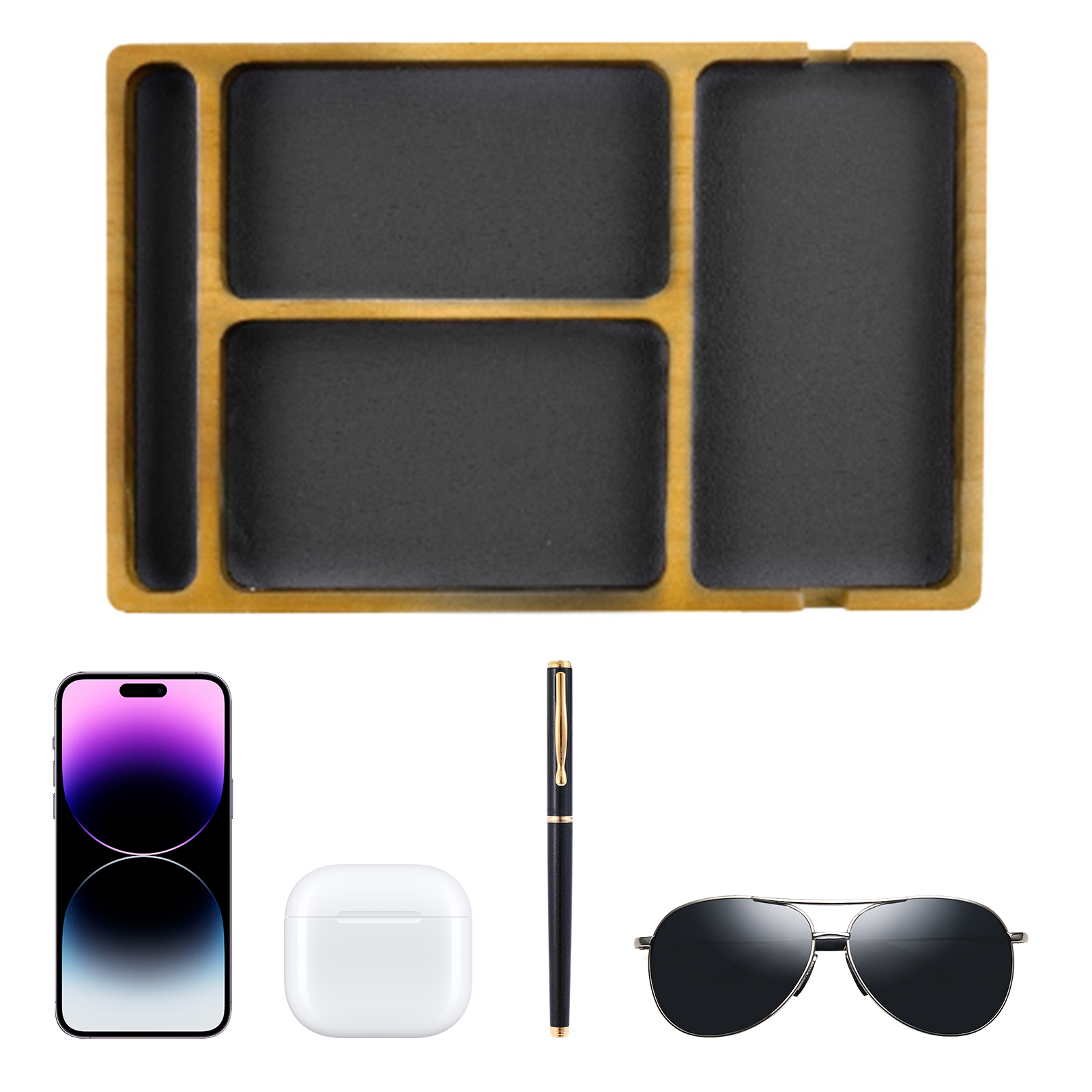 Wooden Valet Tray for Men and  - đánh giá và giá Jewelry Store Mens Watches