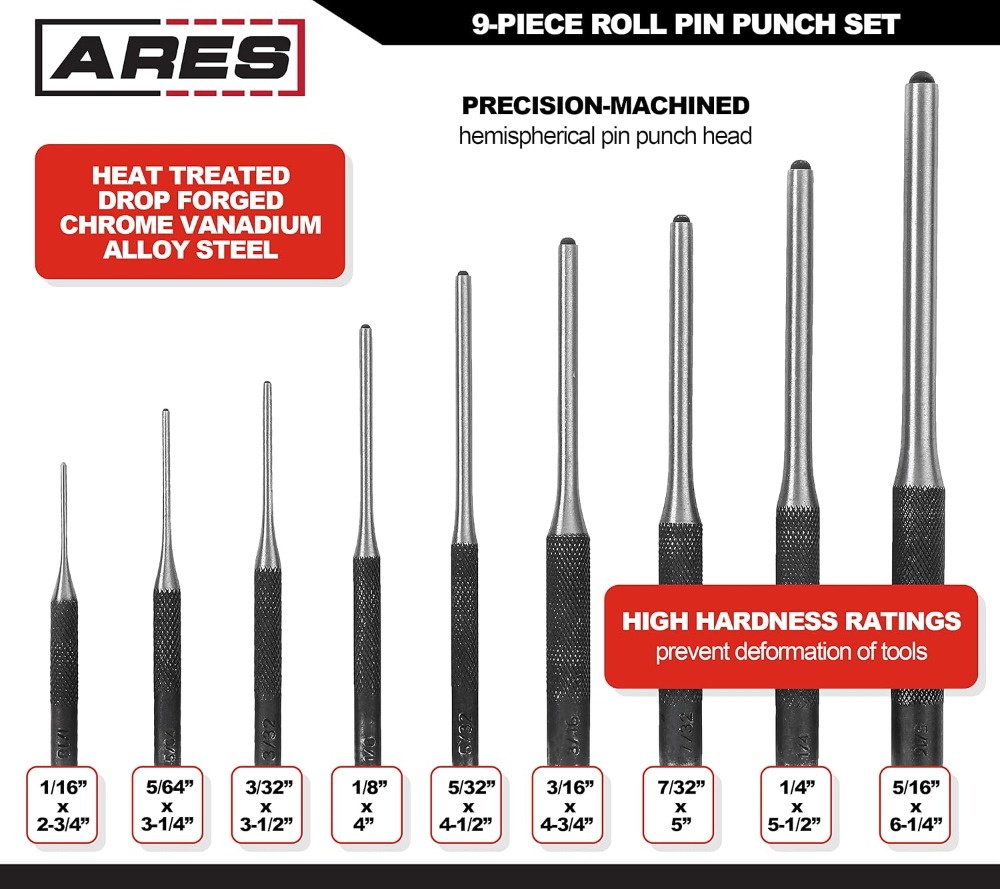 9-Piece Roll Pin Punch Set - H - đánh giá và giá Jewelry Repair & Watches Photos