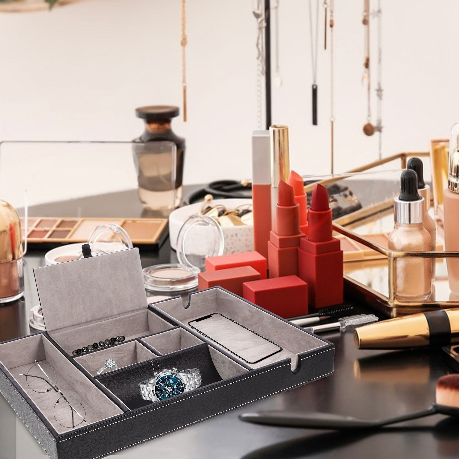 Multi-Grid Jewelry Storage Cas - đánh giá và giá Jewelry Organizer Watches