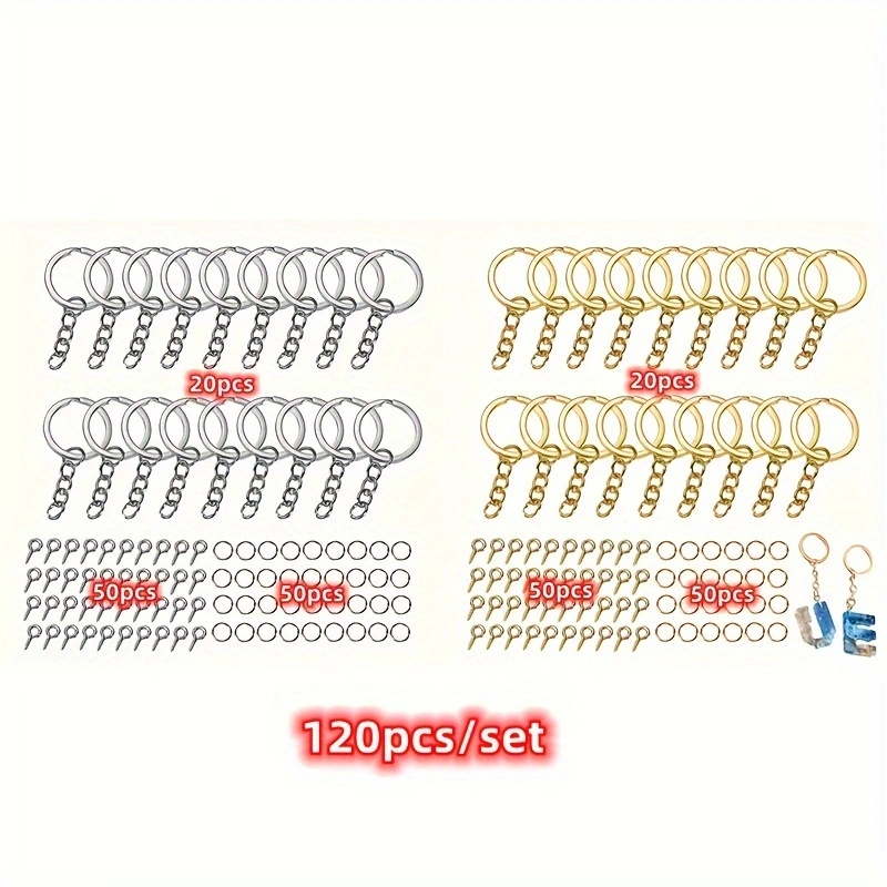 120pcs DIY Keychain Jump Rings - đánh giá và giá Jewelry Repair & Watches Photos