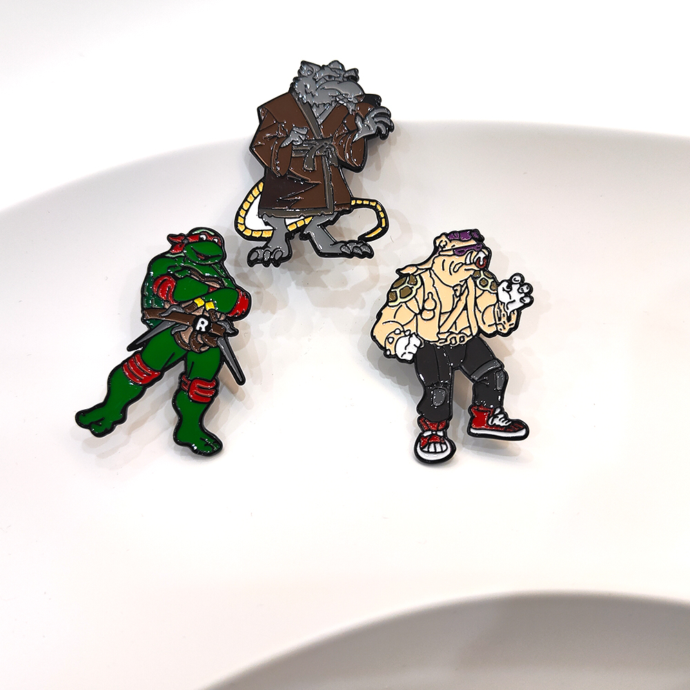 3pcs Vintage Ninja Turtles Pin - đánh giá và giá Vintage Brooch Pin