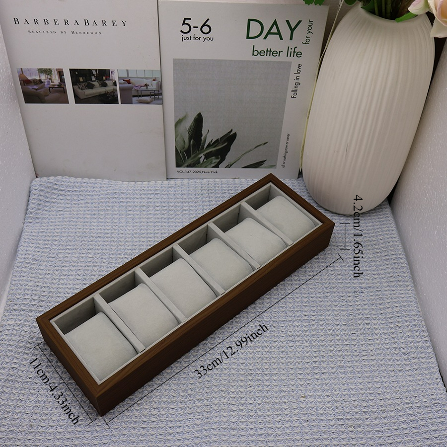DOKW Jewelry Tray Wooden 6 Gri - đánh giá và giá Jewelry Store Mens Watches